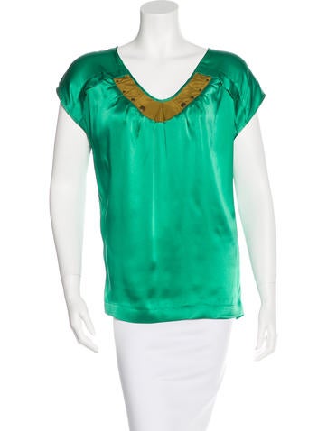 See by Chloé Silk Short Sleeve Top