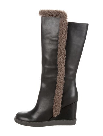 See by Chloé Shearling-Trimmed Ankle Boots w/ Tags