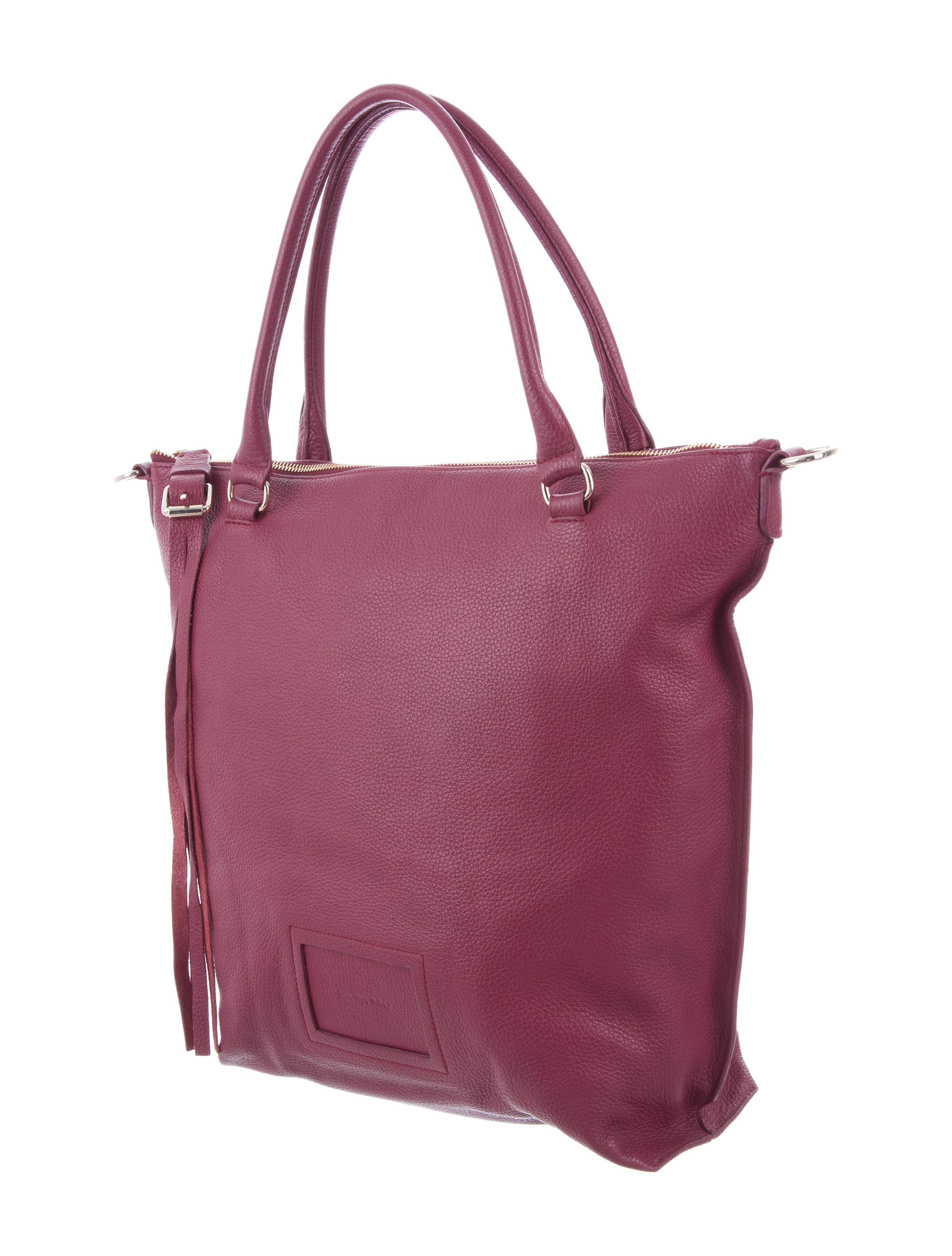 kris large pebbled leather satchel