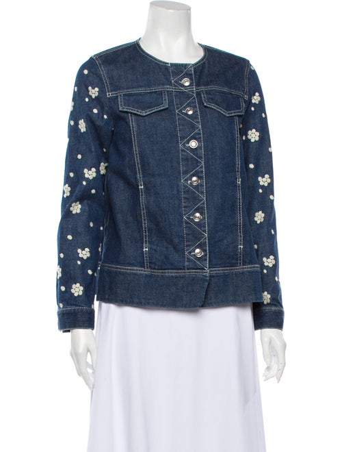 See by Chloé Floral Print Denim Jacket Denim