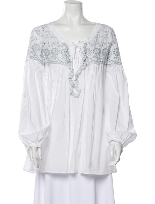See by Chloé Lace Pattern Square Neckline Blouse W