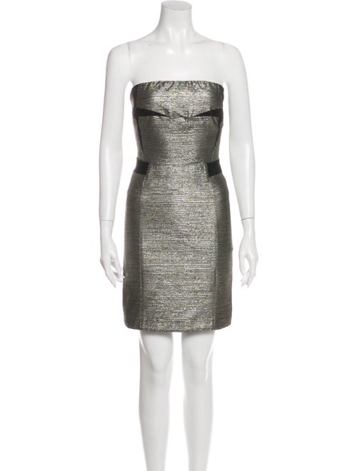 See by Chloé Strapless Mini Dress Metallic
