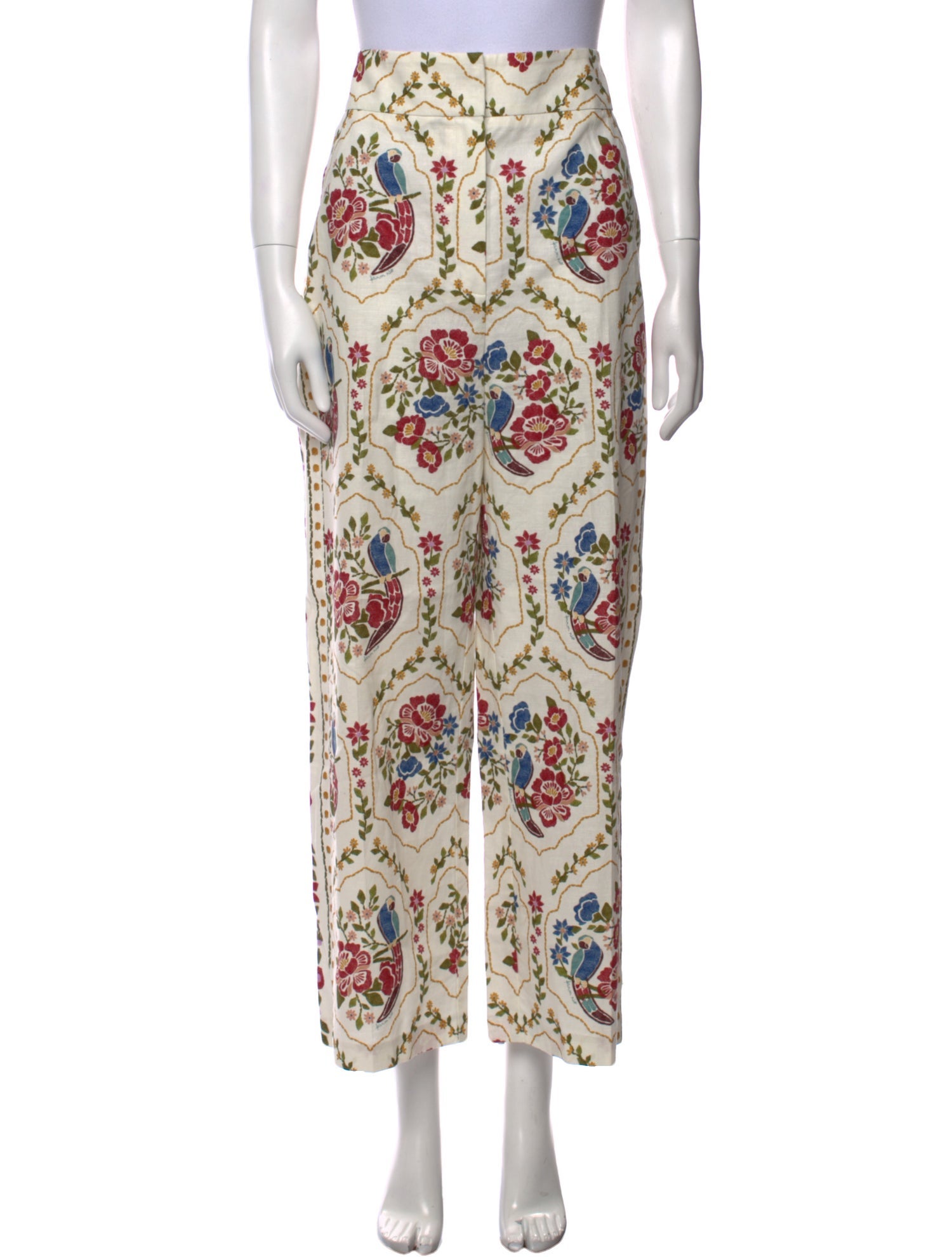 Sezane x Farm Rio Floral Print Wide Leg Pants