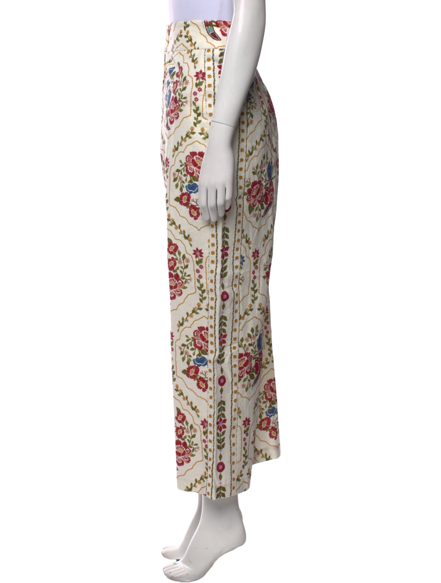 Sezane x Farm Rio Floral Print Wide Leg Pants