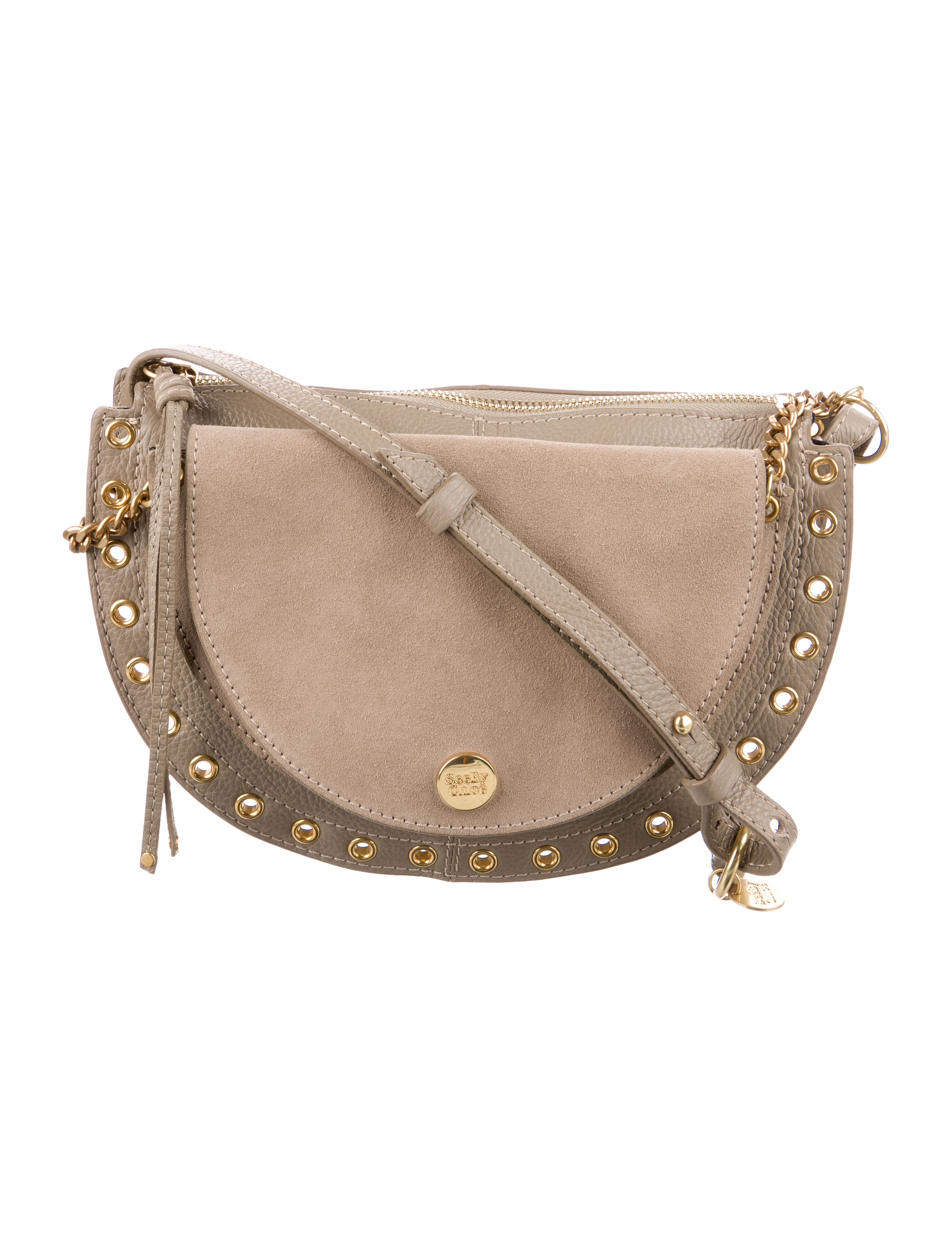 See by Chloé Leather Eyelet Shoulder Bag Neutrals Shoulder Bags