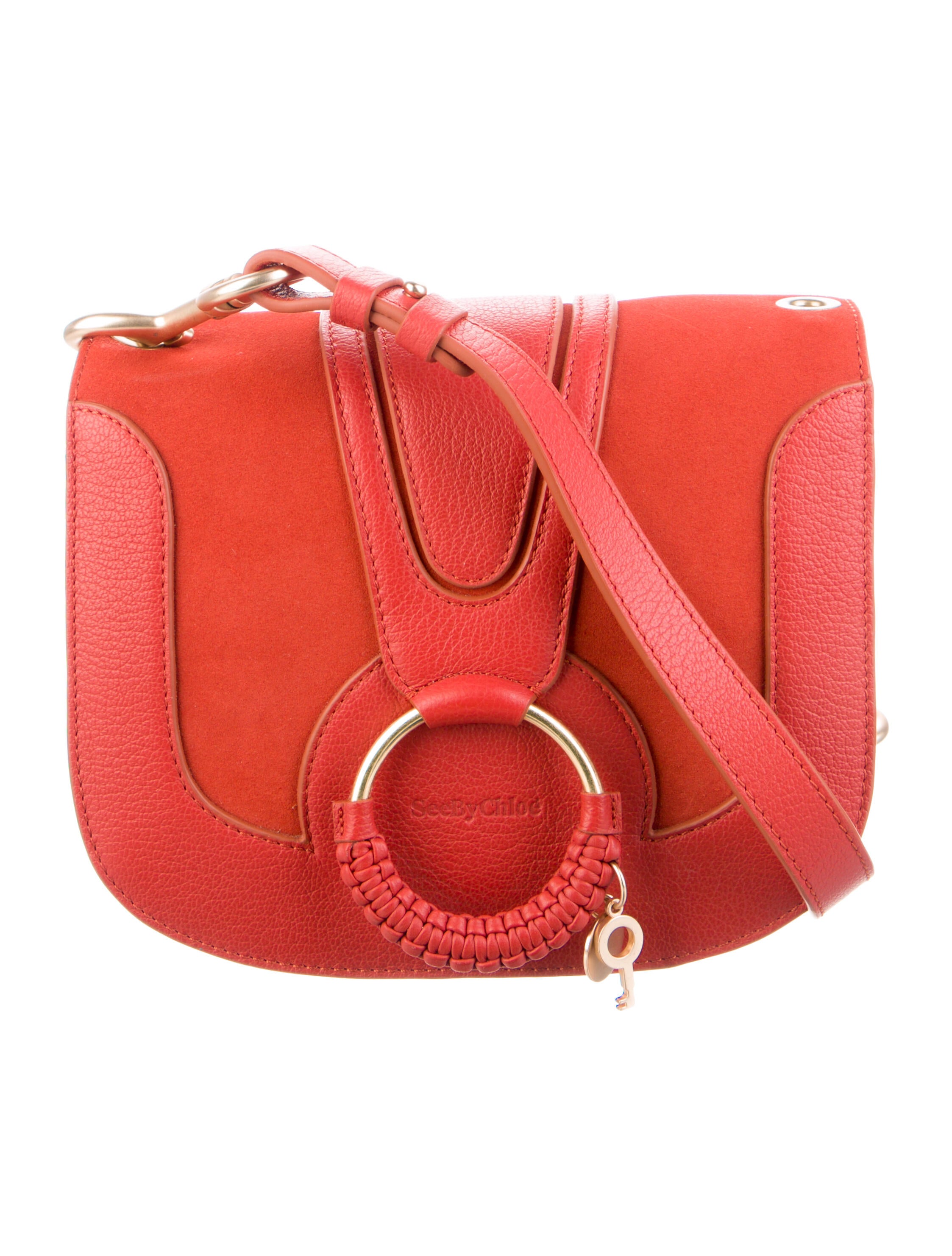 See by Chloé Leather Crossbody Bag Red Shoulder Bags, Handbags