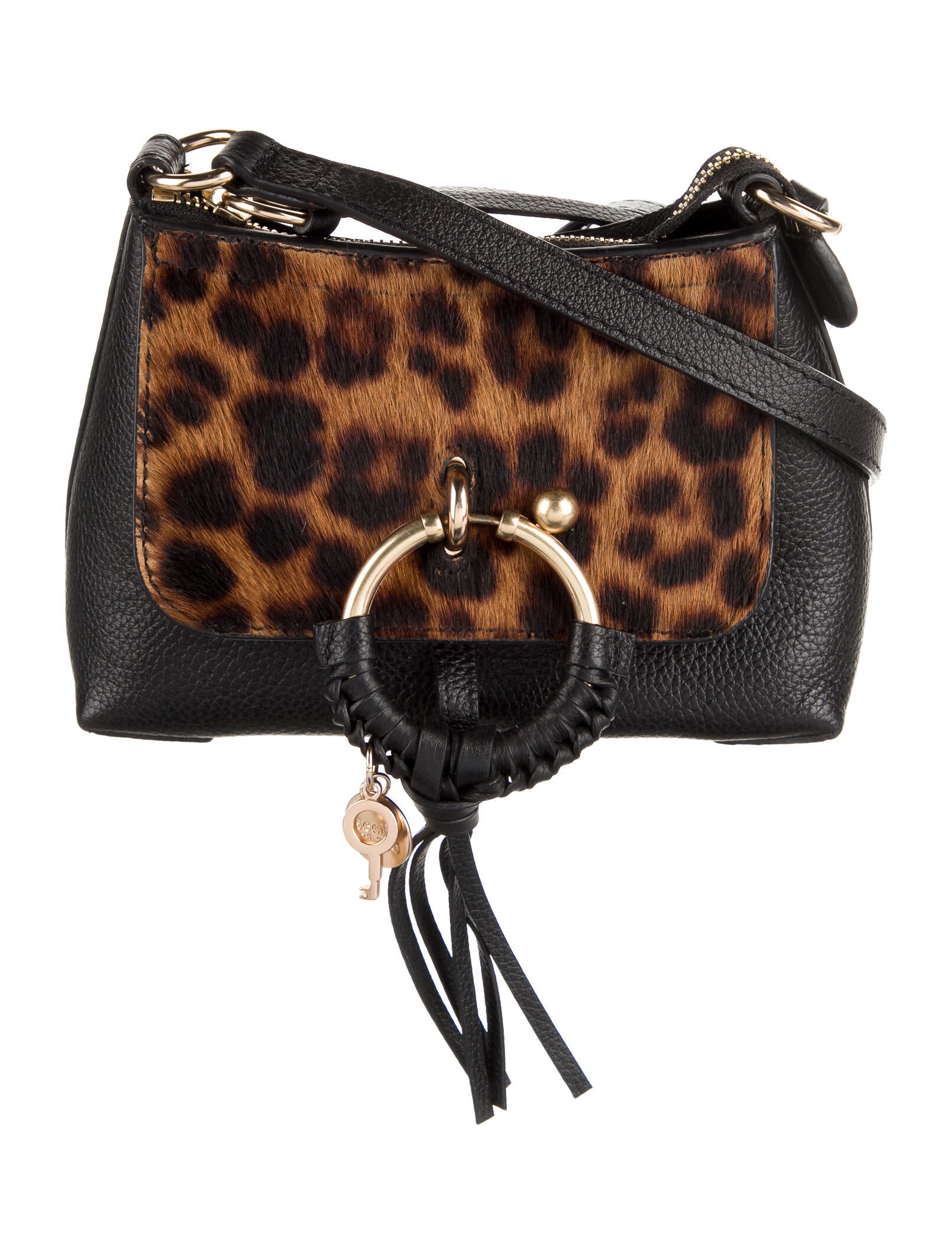 See by Chloé PonyhairTrimmed Leather Mini Bag Black Mini Bags