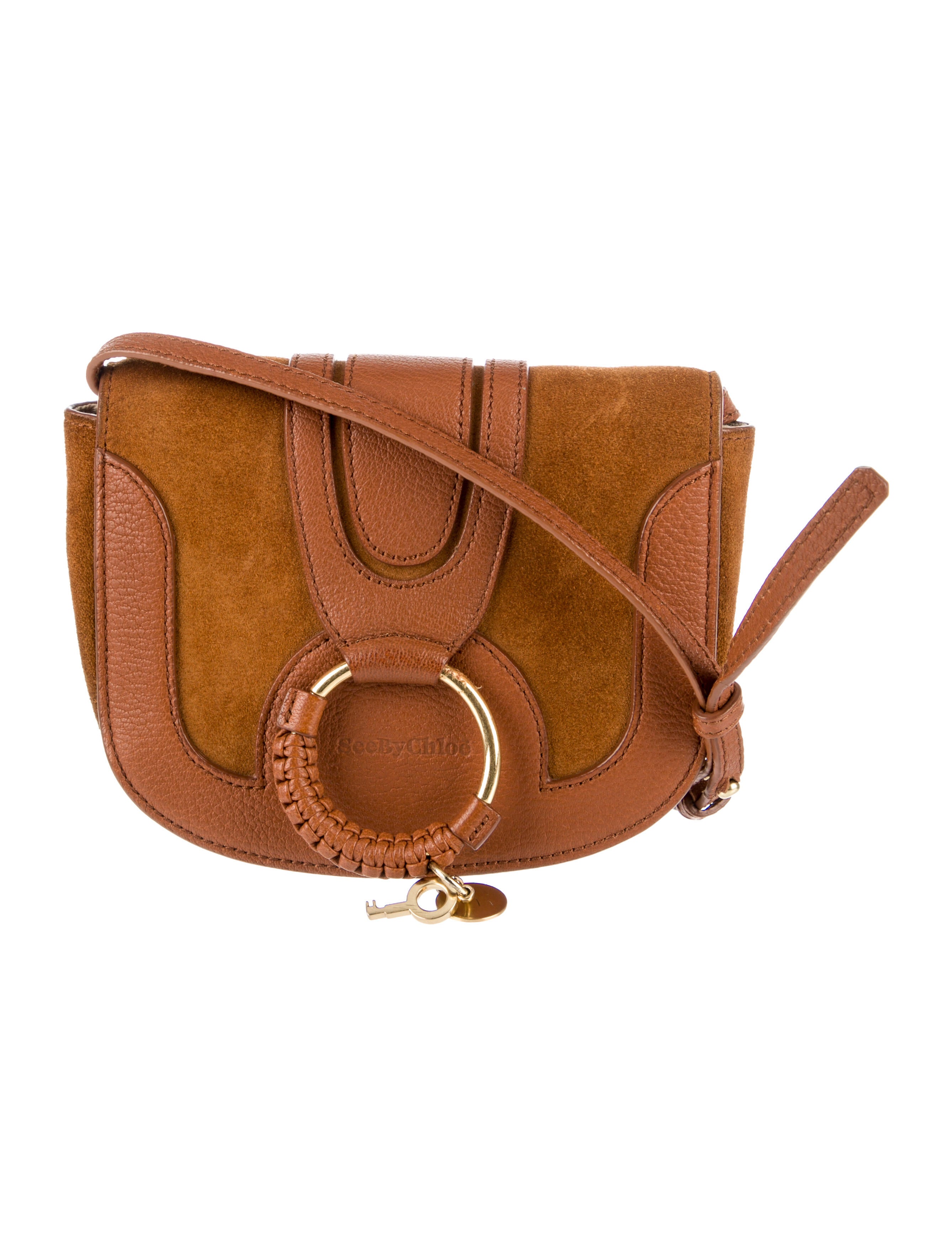 See by Chloé Suede Hana Crossbody Bag Brown Crossbody Bags, Handbags