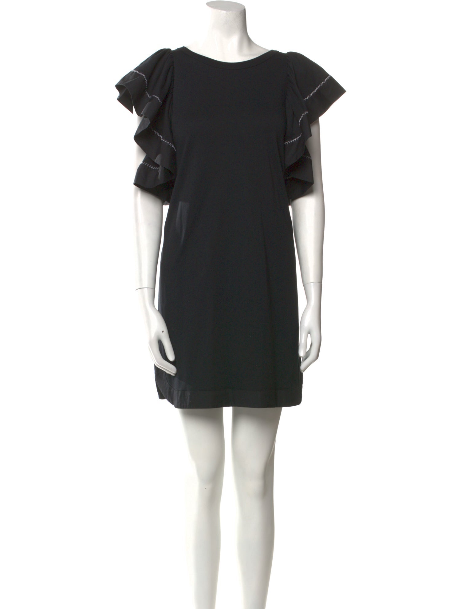 See by Chloé Bateau Neckline Mini Dress