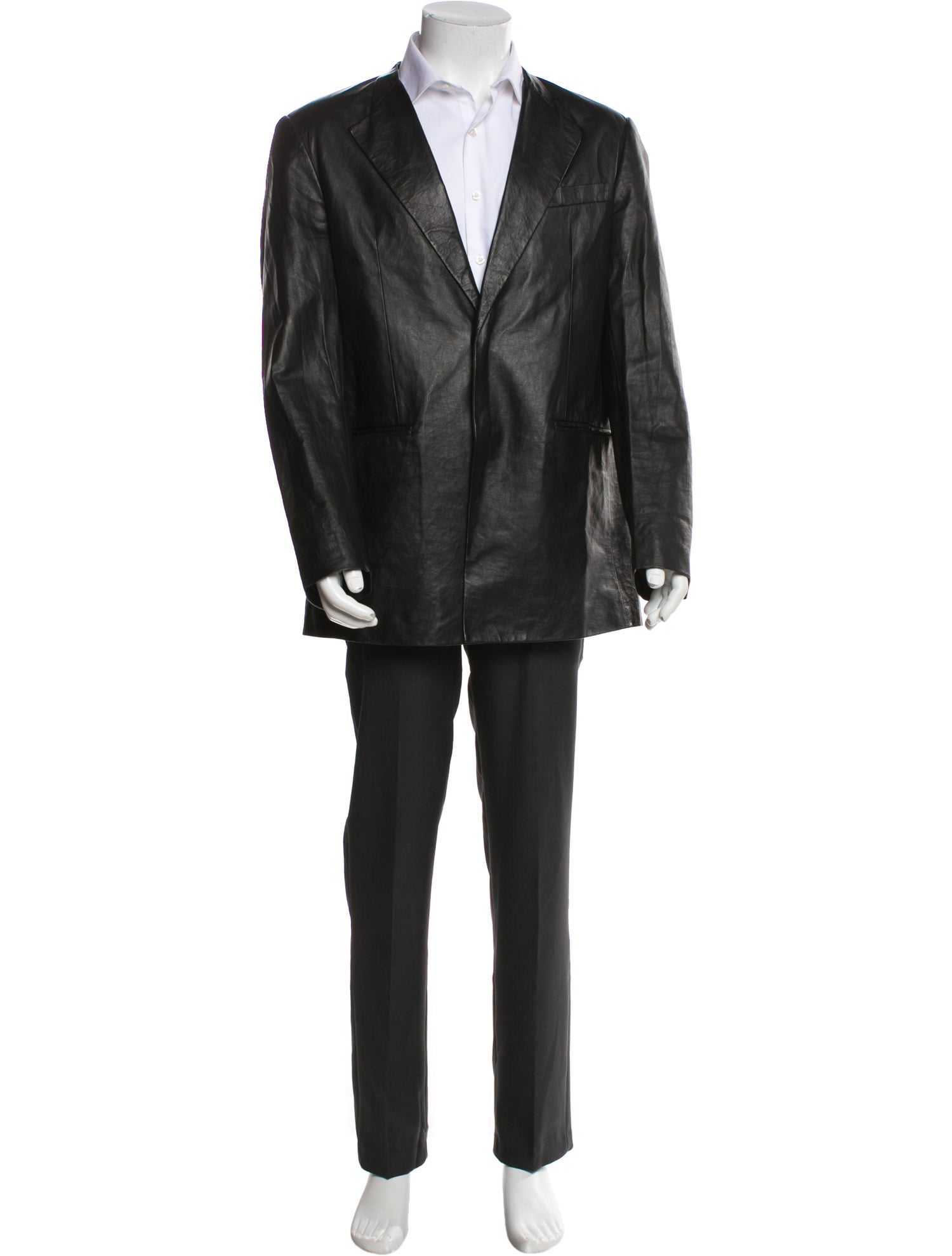 Sean Suen Leather Overcoat