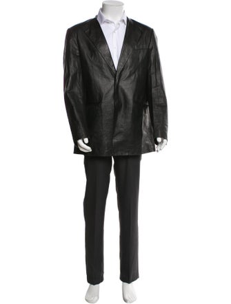 Sean Suen Leather Overcoat