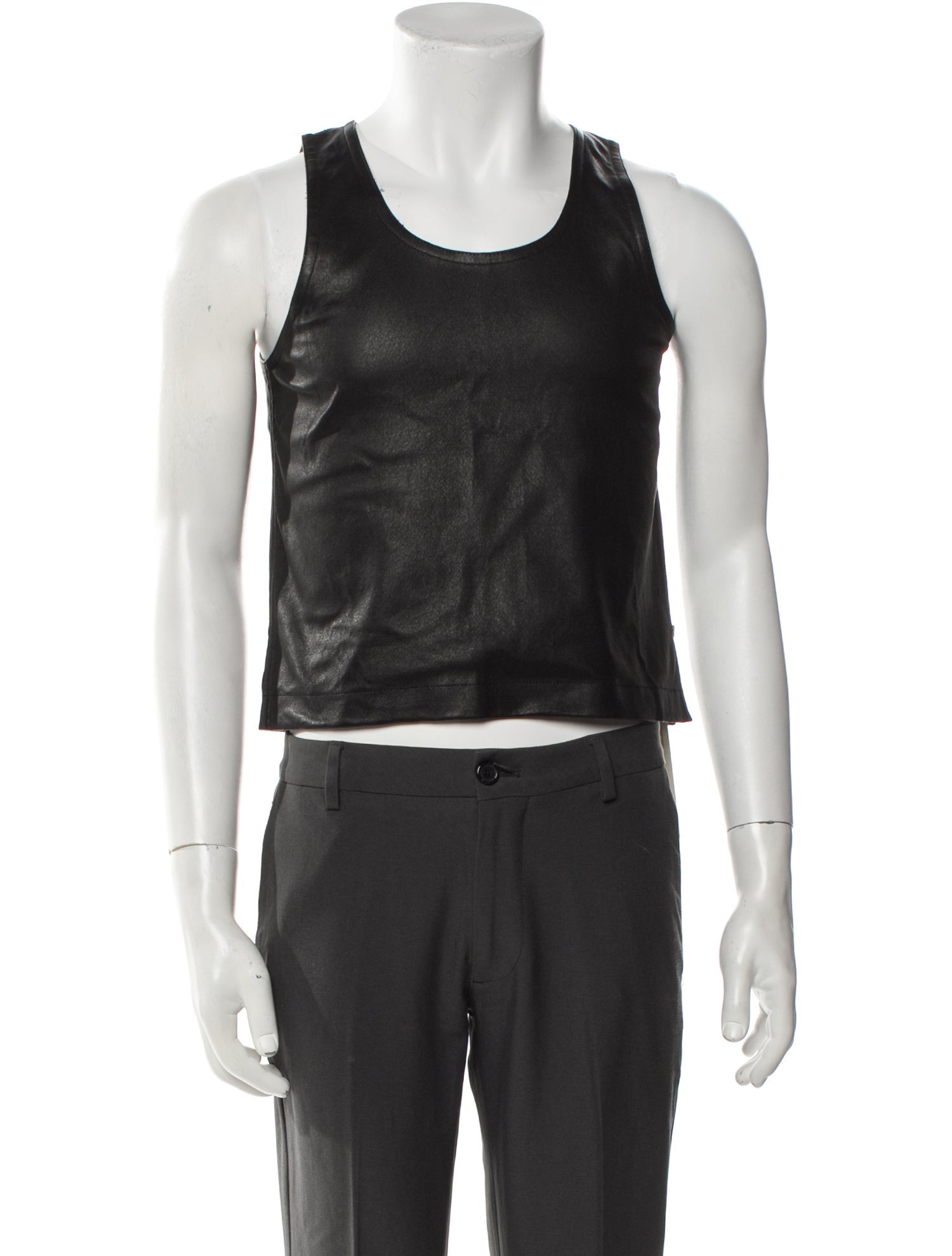 Sean Suen Leather Sleeveless Shirt