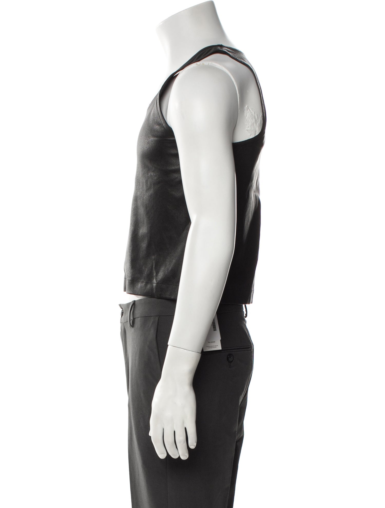Sean Suen Leather Sleeveless Shirt