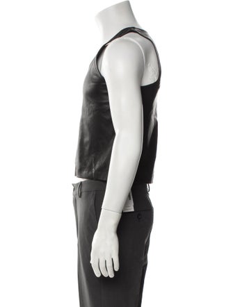 Sean Suen Leather Sleeveless Shirt
