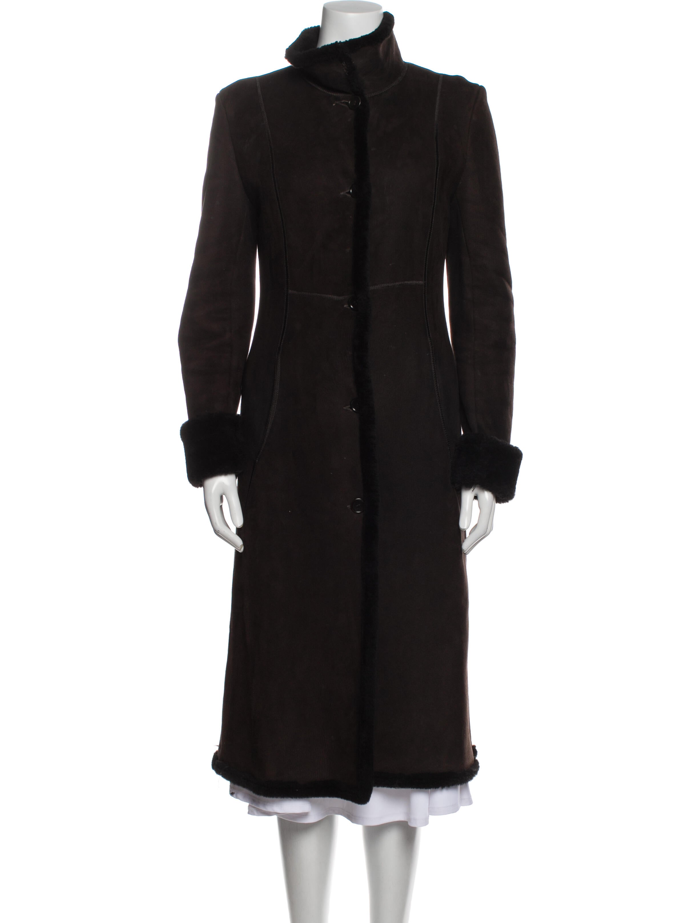 Searle Faux Fur Coat Brown Coats, Clothing WSEAR21211 The RealReal