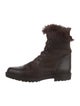 Searle Suede Fur Trim Combat Boots