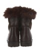 Searle Suede Fur Trim Combat Boots
