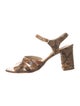 Searle Snakeskin Animal Print Slingback Sandals