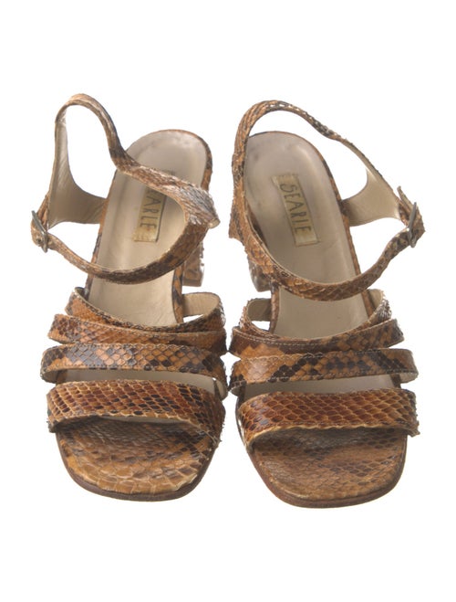 Searle Snakeskin Animal Print Slingback Sandals