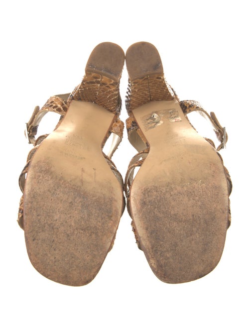 Searle Snakeskin Animal Print Slingback Sandals