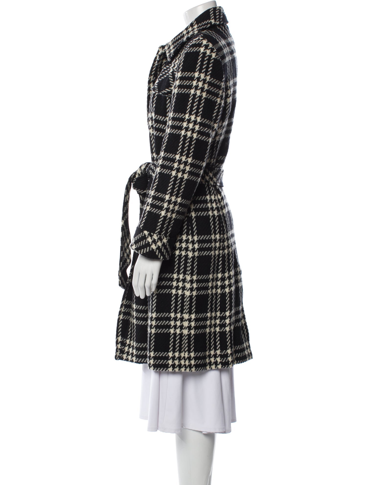 Searle Wool Plaid Print Coat