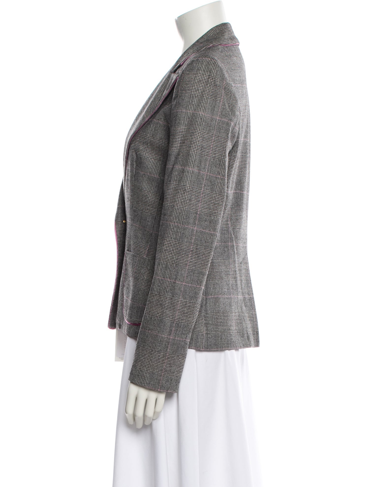 Searle Wool Plaid Print Blazer