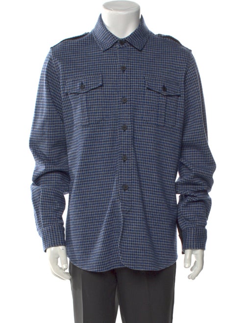 Sease Virgin Wool Plaid Print Shirt