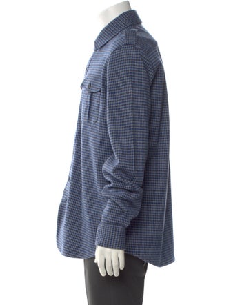 Sease Virgin Wool Plaid Print Shirt