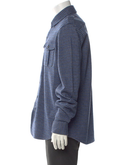 Sease Virgin Wool Plaid Print Shirt