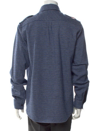 Sease Virgin Wool Plaid Print Shirt