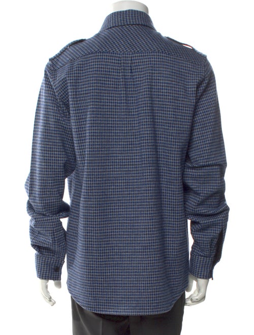 Sease Virgin Wool Plaid Print Shirt