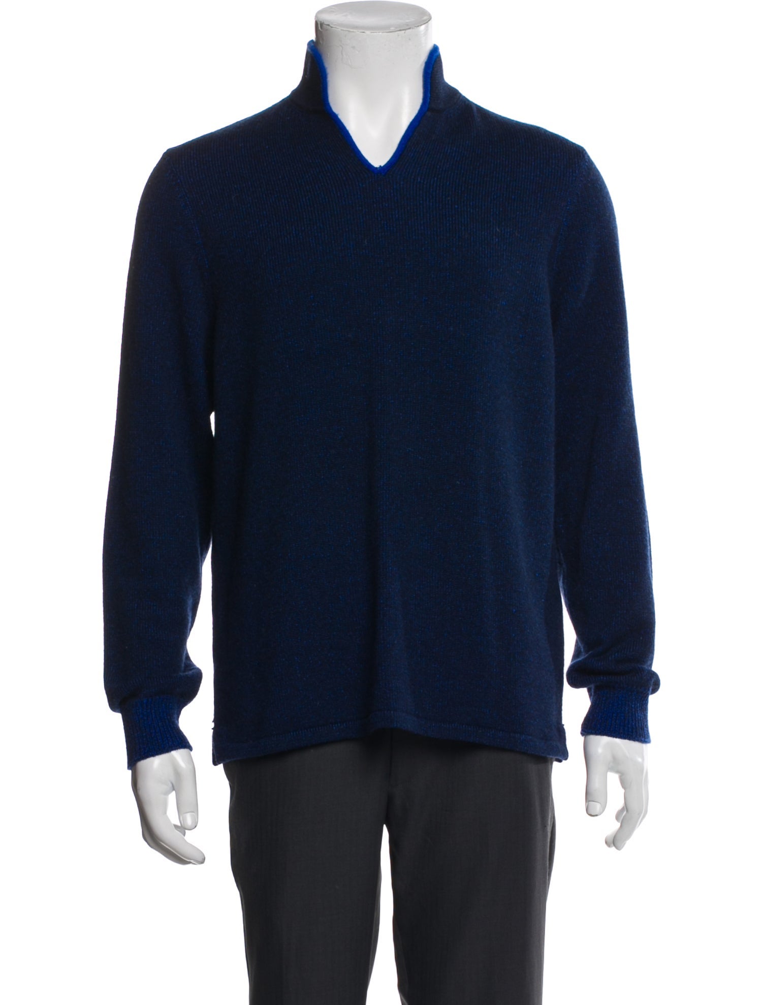 Sease Cashmere V-Neck Polo Sweater