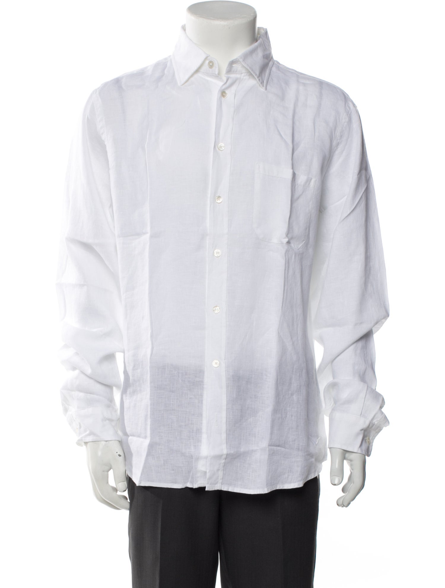 Sease Linen Long Sleeve Tuxedo Shirt w/ Tags