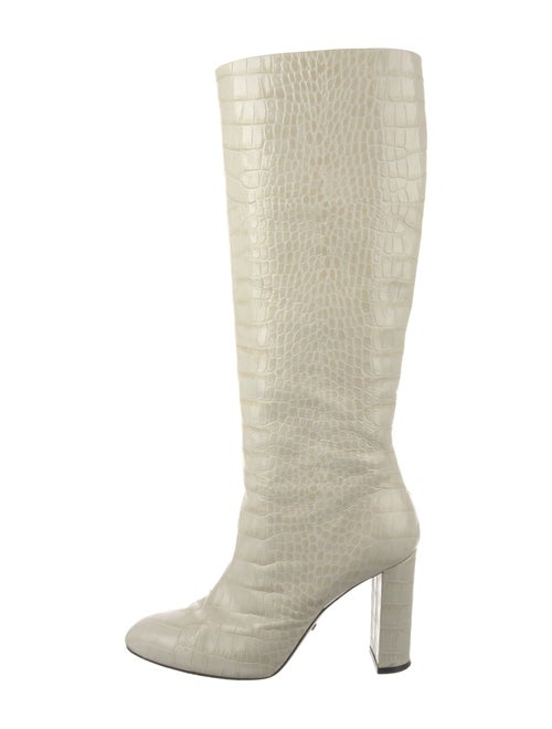 Sébastien Leather Animal Print Boots