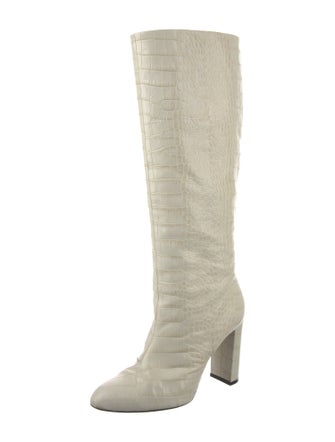 Sébastien Leather Animal Print Boots