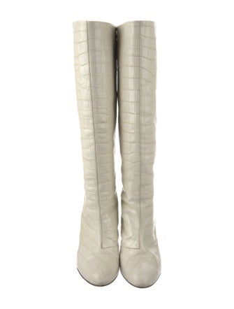 Sébastien Leather Animal Print Boots