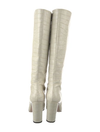 Sébastien Leather Animal Print Boots