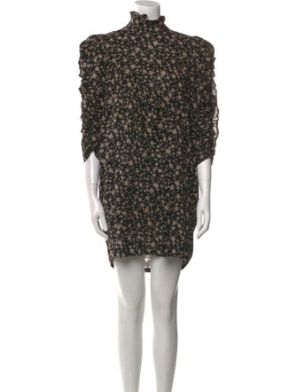 Secular Floral Print Knee-Length Dress