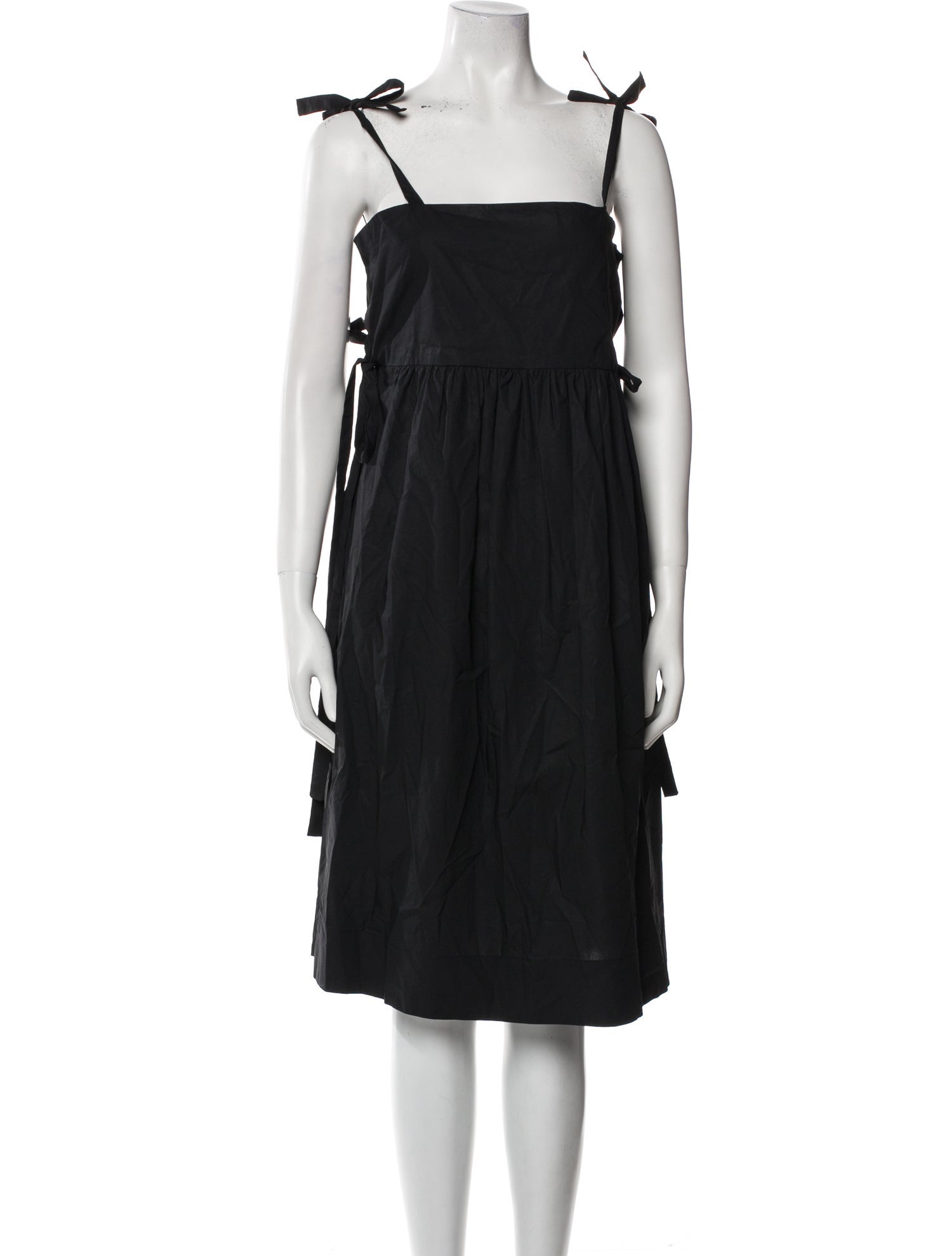 Secular Square Neckline Knee-Length Dress