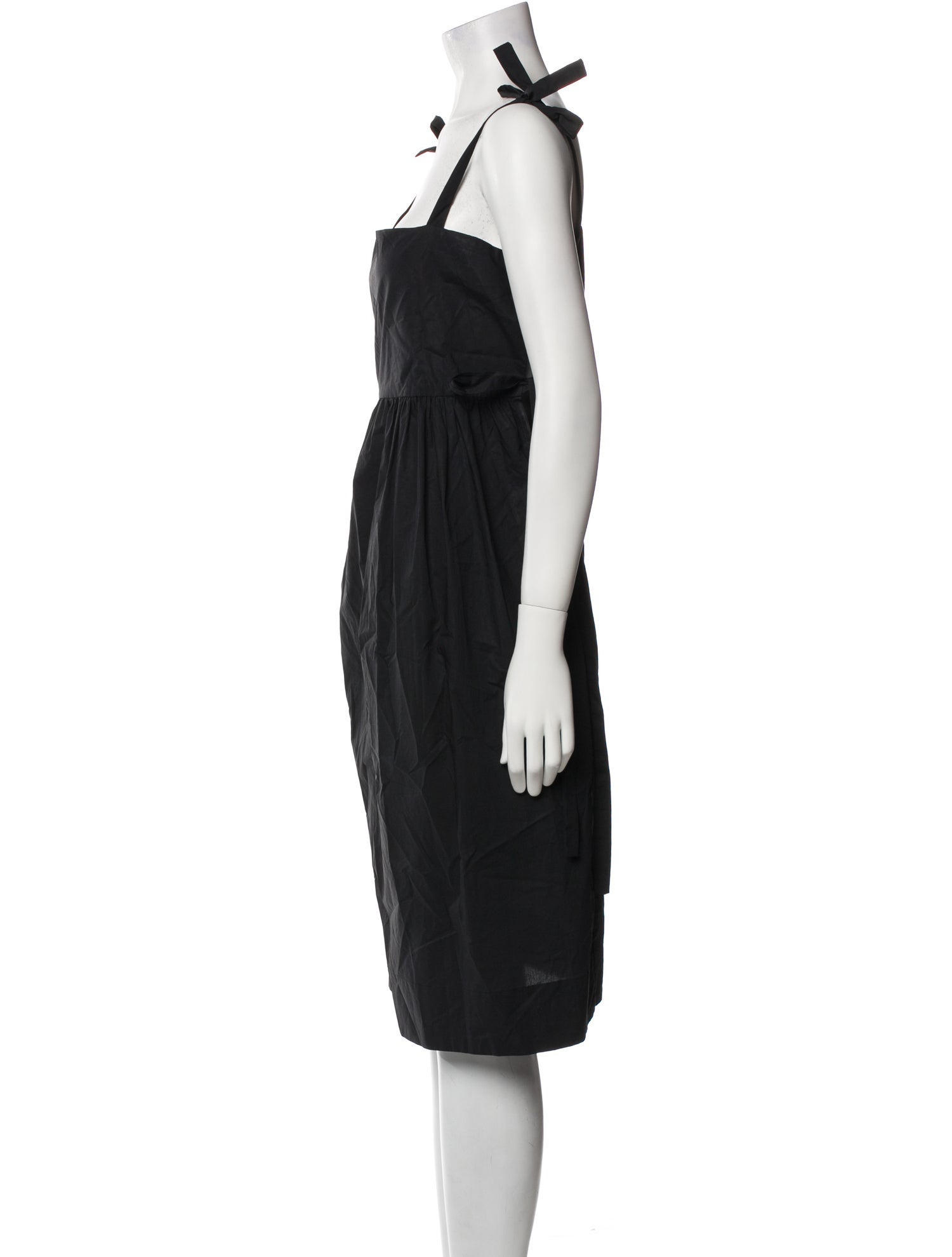 Secular Square Neckline Knee-Length Dress