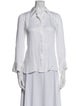 Secular Three-Quarter Sleeve Button-Up Top