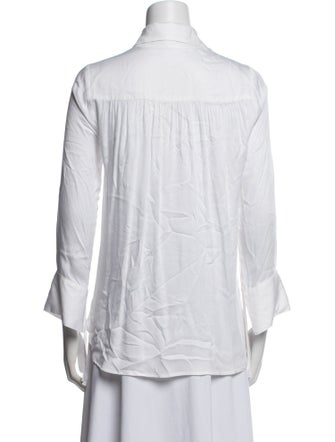 Secular Three-Quarter Sleeve Button-Up Top