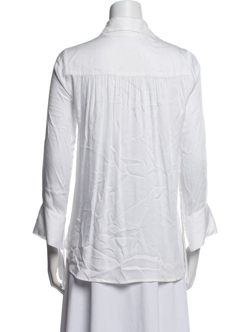 Secular Three-Quarter Sleeve Button-Up Top