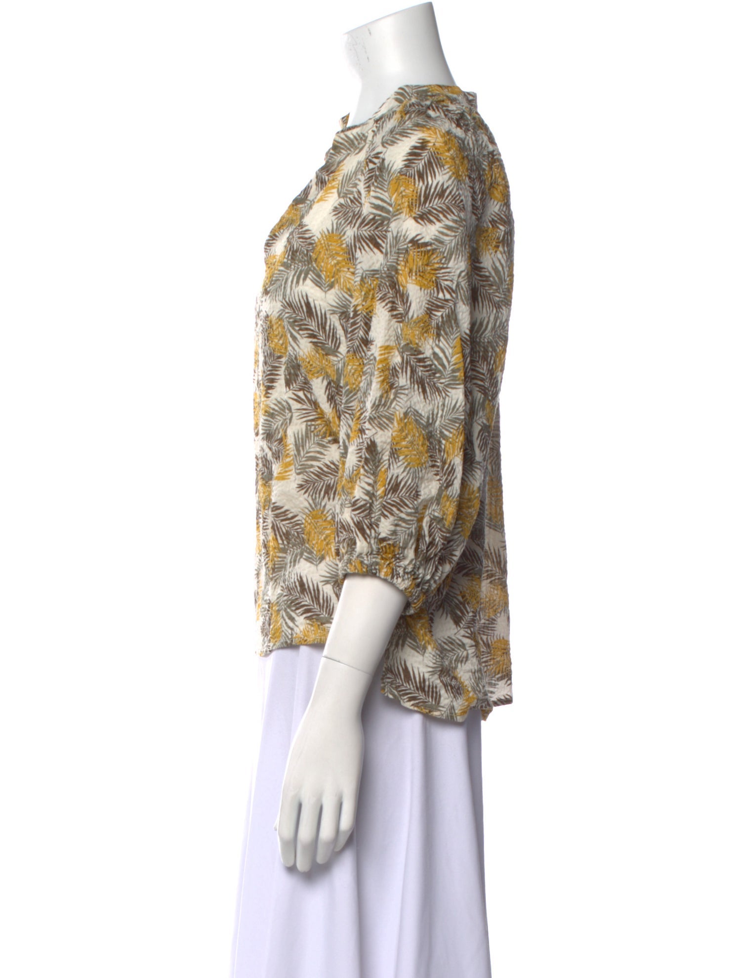 Secular Printed V-Neck Blouse