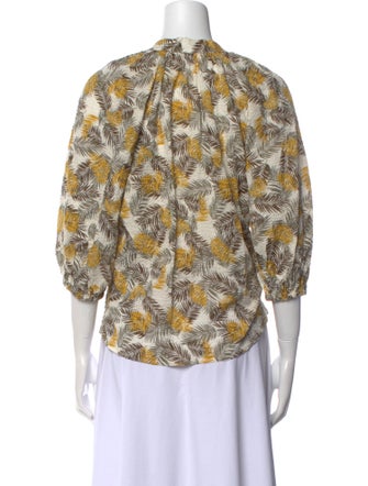 Secular Printed V-Neck Blouse