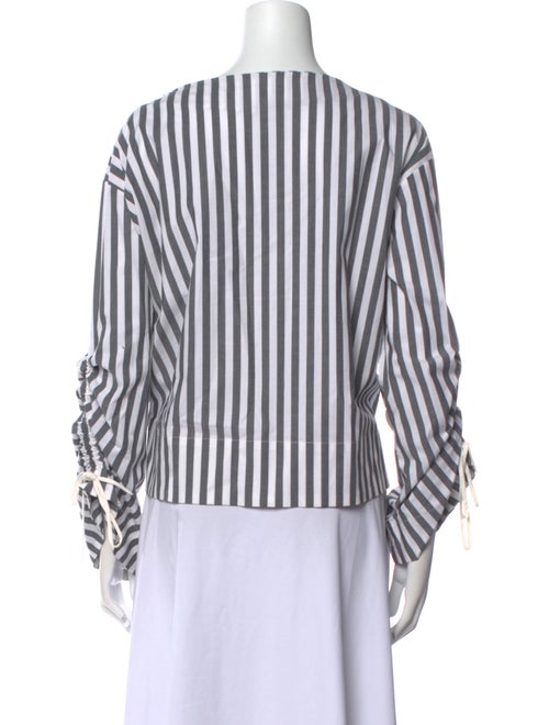 Secular Striped Bateau Neckline Top