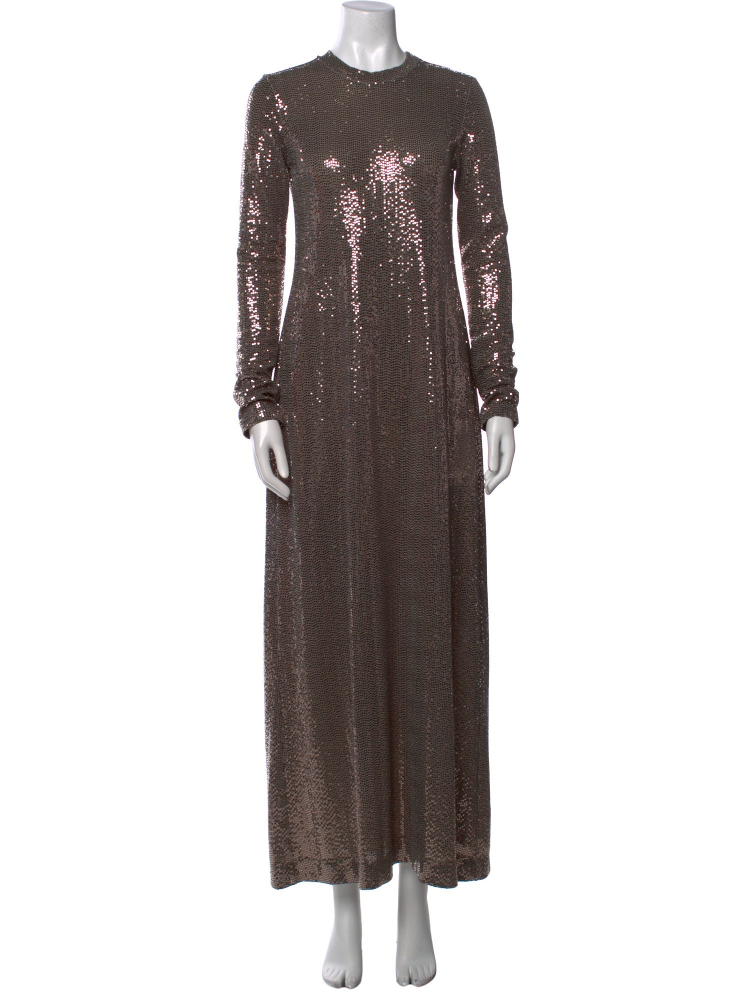 Secular Crew Neck Long Dress