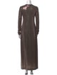 Secular Crew Neck Long Dress
