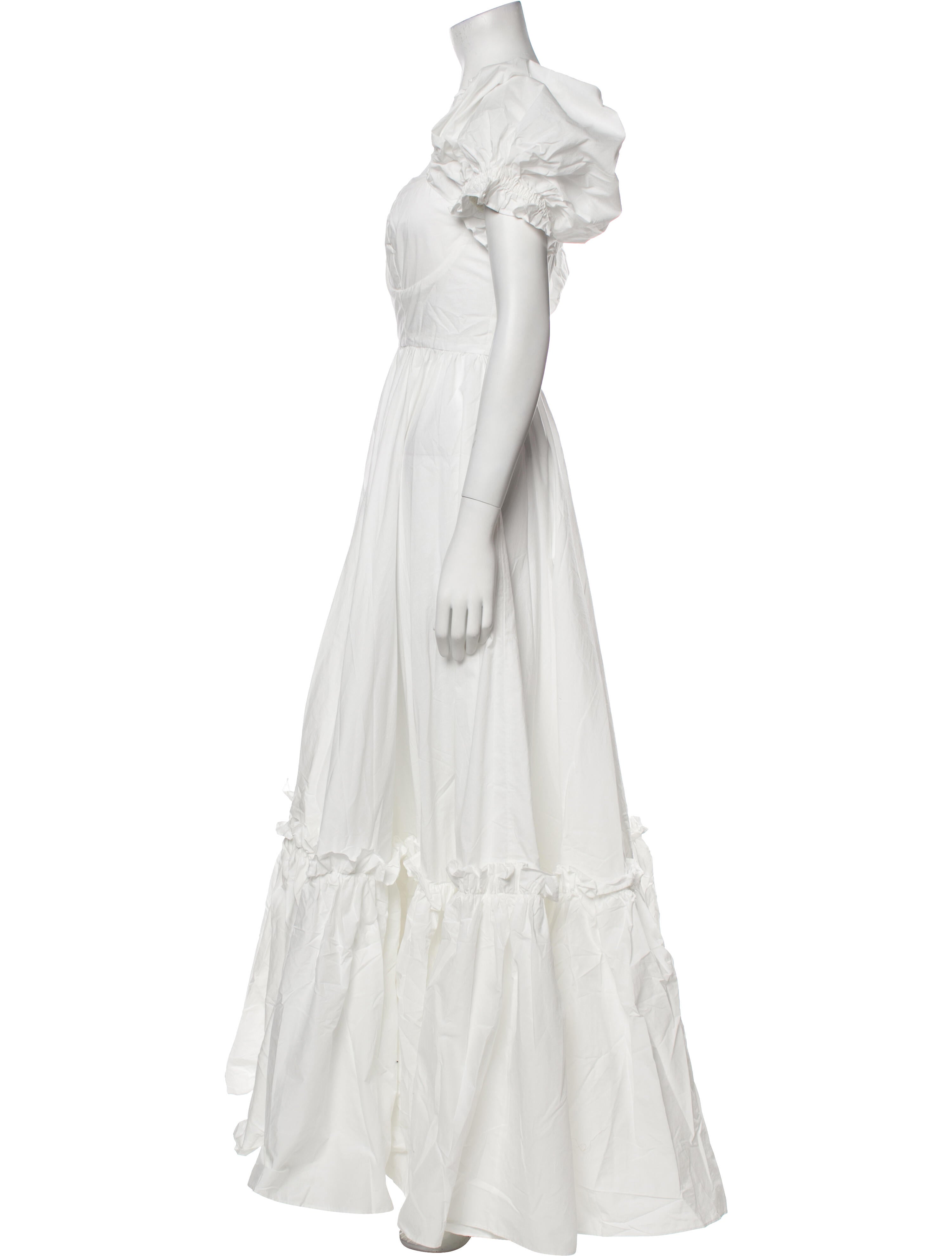 Selkie Square Neckline Long Dress White Dresses, Clothing WSEEI21034 The RealReal