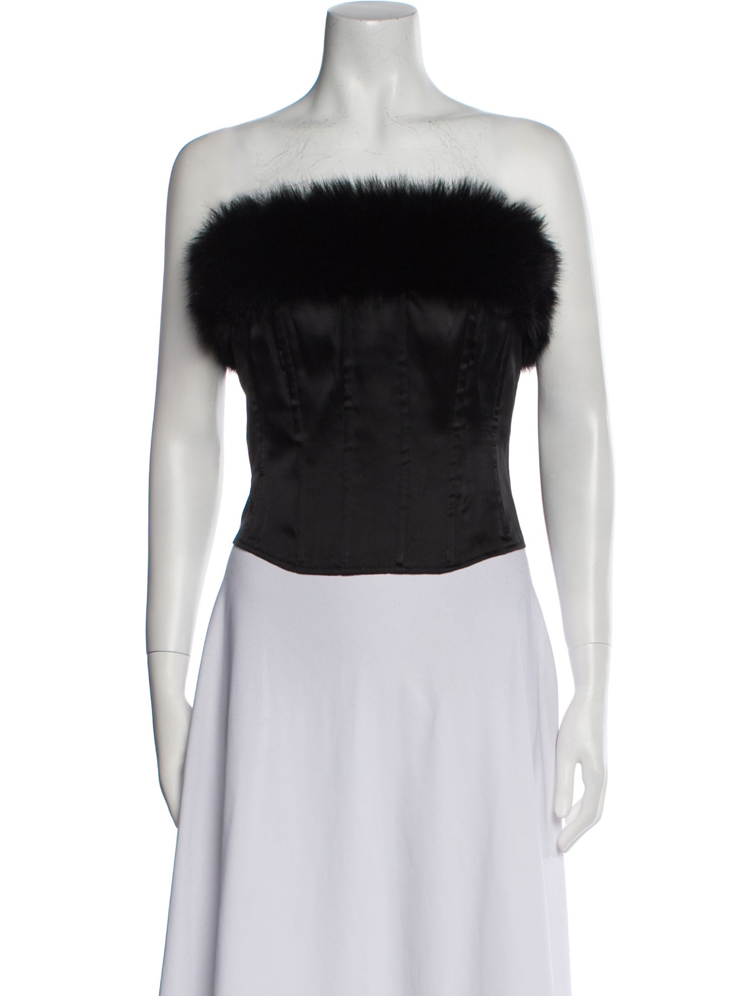 Selkie Silk Strapless Crop Top